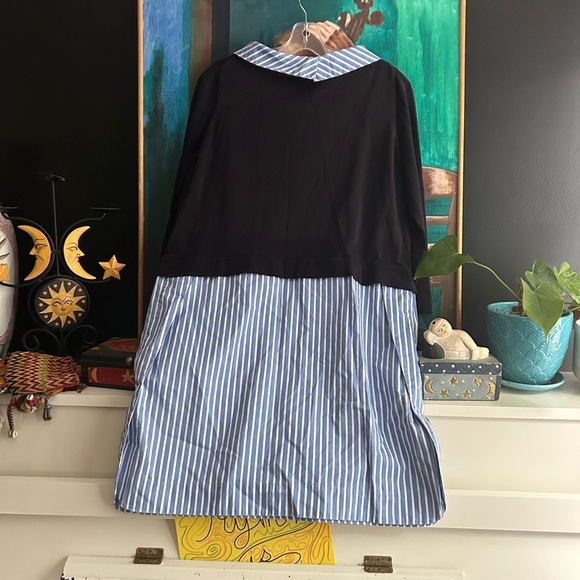 COS Black and Blue Striped Dress - Picture 8 of 16